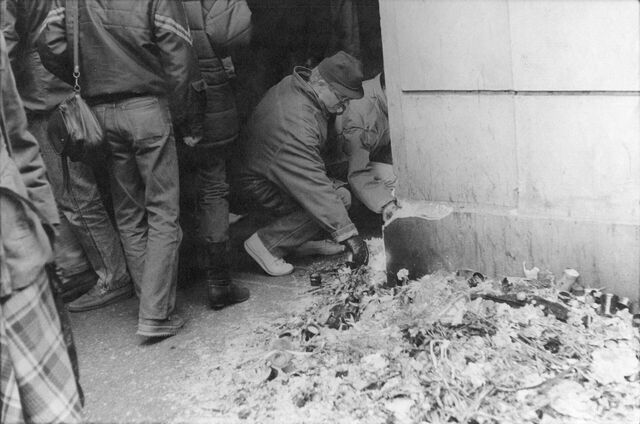 Pietní místo na Národní třídě, archiv Petra Šimra